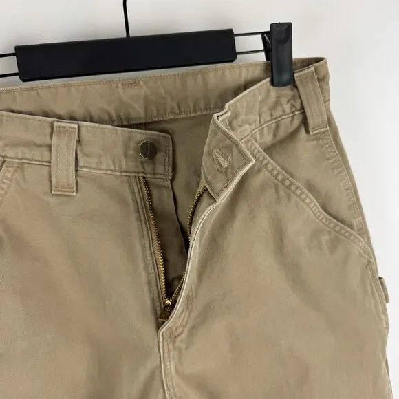 Carhartt B324 DKH Pants Men's 30x30 Work Relaxed Fit Tan Utility Carpenter - Picture 3 of 16